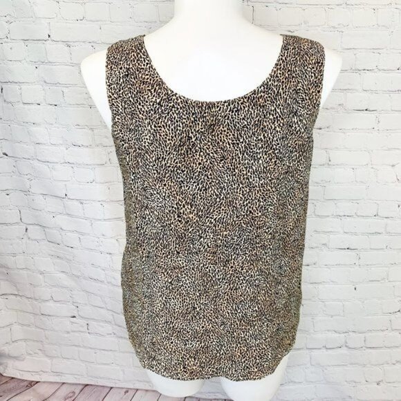 VINTAGE REVERSIBLE ZEBRA LEOPARD PRINT CITY GIRL BY NANCY BOLEN TANK TOP - 14 - Picture 4 of 8